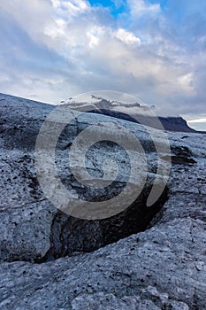 Glacier walk in VatnajÃ¶kull glacier Iceland
