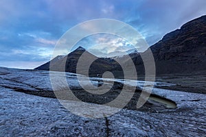 Glacier walk in VatnajÃ¶kull glacier Iceland