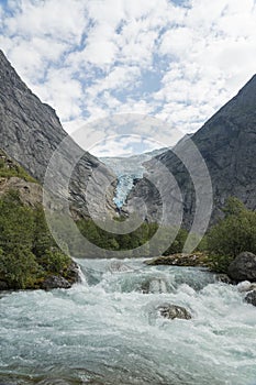 Glacier water melting stream, Norway