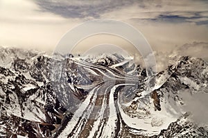 Glaciers in baltoro karakorum range Pakistan