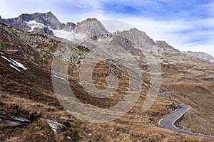 Glaciers of Galenstock (Switzerland).