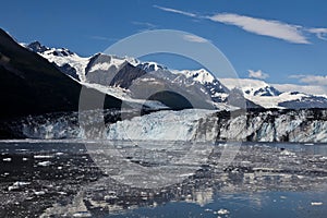 Glaciers with melting ice