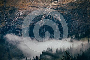 Glaciers and mountain landscape