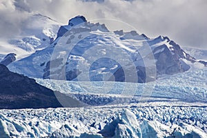 Perito Moreno glacier, one of the hundreds of glaciers coming from the South Ice Field in Patagonia, Argentina photo