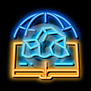 glaciology science neon glow icon illustration