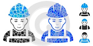 Glad Worker Mosaic Icon of Spheric Items
