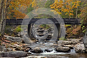 Glade Creek Bridge in Autumn