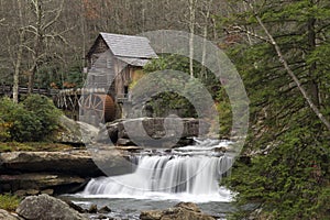 Glade Creek Gristmill in late Autumn photo
