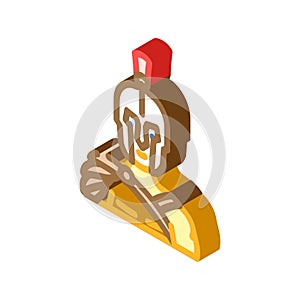 gladiator ancient soldier isometric icon vector illustration