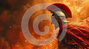 gladiator in armor portrait