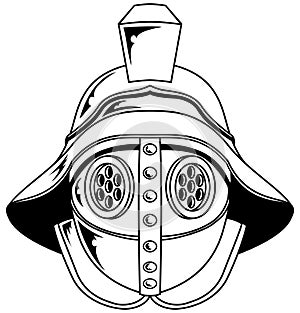 Gladiator helmet illustration