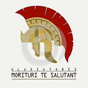 Gladiator helmet, Roman legionnaire - vector photo