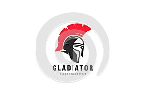 Gladiator Knight helmet Logo template