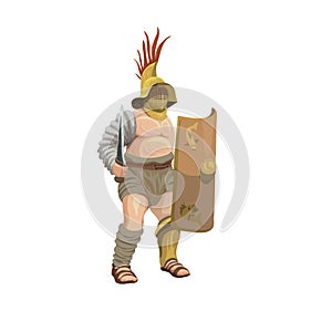 Gladiator murmillo, illustration.