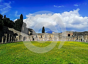 Gladiator station Pompei town, Napoli Italy