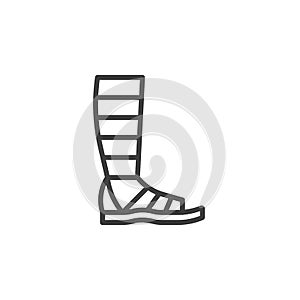 Gladiators footwear line icon