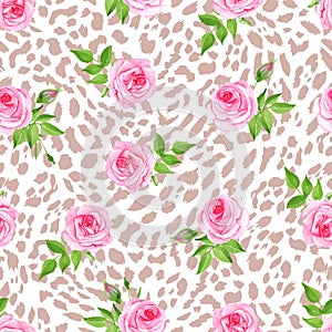 Glam leopard seamless vector print