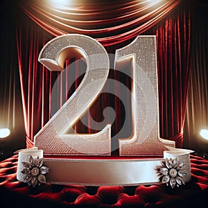 Glamorous 21st Birthday Sparkle on Velvet