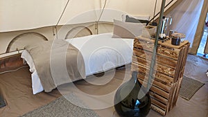 Glamorous camping bedroom