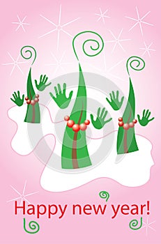 Glamorous dancing christmas trees