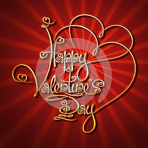 Glamorous Gold - Happy Valentines Day