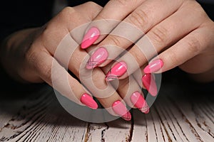 Glamorous manicure of nails