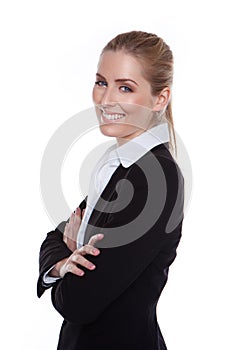 Glamorous Positive Smiling Businesswoman
