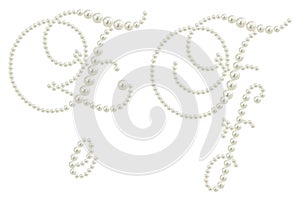 Glamour alphabet made from pearls photo