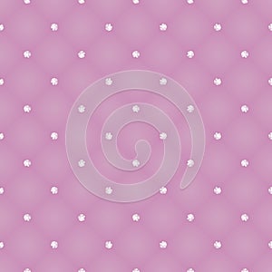 Glamour seamless pattern of pink realistic upholstery leather texture. photo