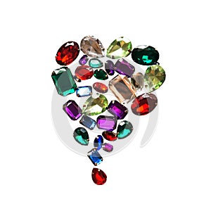 Glamour shiny stones sparkling jewelry glitters gems frame background