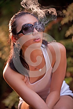 Glamour smoking girl 3