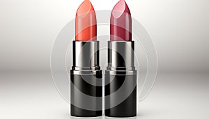 Glamourous women showcase elegance with shiny lipstick and make up generated by AI