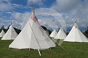 Glamping camping tipis tepees