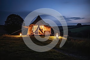 glamping. luxury glamorous camping. glamping in the beautiful countryside