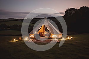 glamping. luxury glamorous camping. glamping in the beautiful countryside