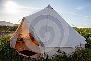 Glamping on the Pacific coast