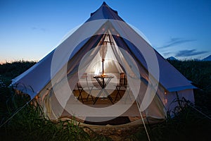 Glamping on the Pacific coast