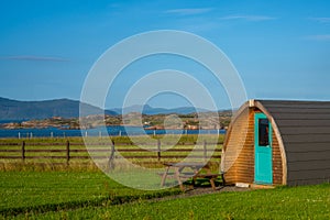 Glamping Pod By the Sea in Scotland on a Beautiful Summer Day