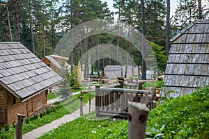 Glamping site at Lake Bloke, Nova Vas, Slovenia