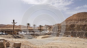 Glamping Site Under Construction in the Makhtesh Ramon Crater in Israel