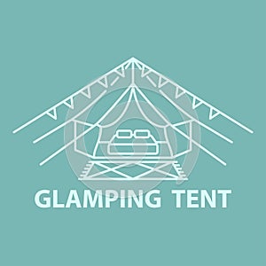 Glamping tent accomodation