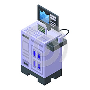 Gland ultrasound icon isometric vector. Baby examination