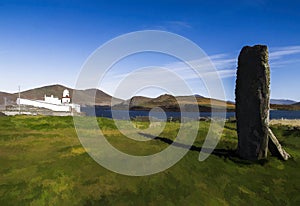 Glanlean Standing stone on Cromwell Point