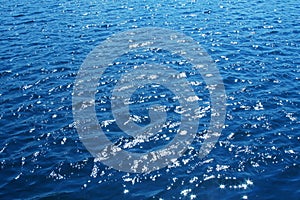 Glared water in a river