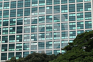 Glas facade of a business building