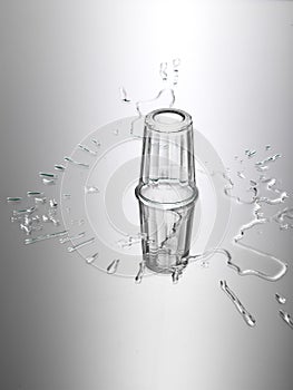 glas of water photographed in studio