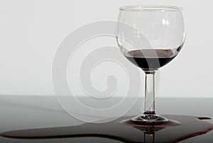 Glas with wine