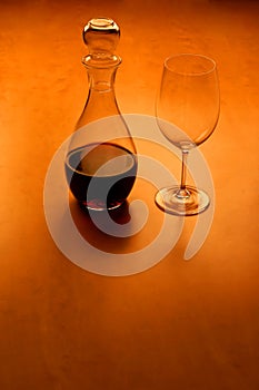 Glas and wine - serie (with copy space)