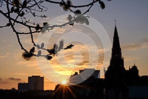 Glasgow Cathedral At Sunset