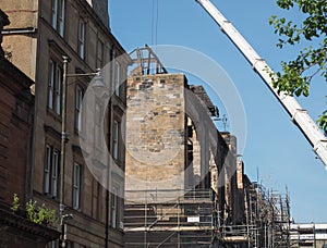 Glasgow School of Art ruins after fire in Glasgow